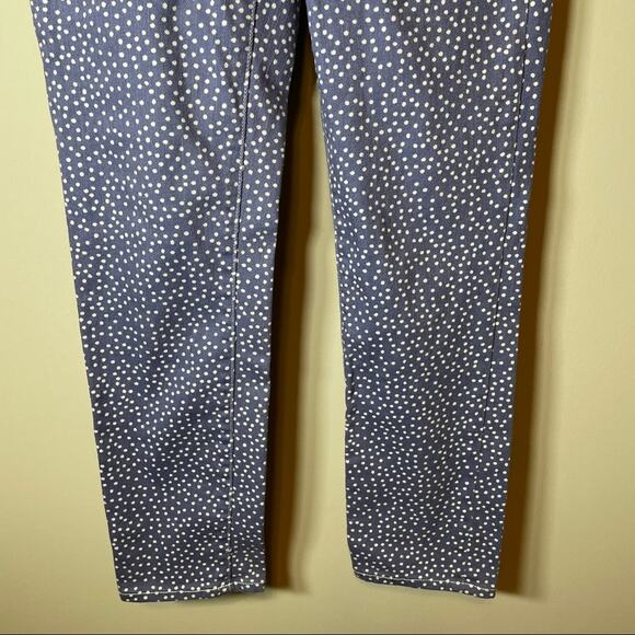 J. Crew Purple White Polka Dot Toothpick‎ Mid Rise Jeans 27 - Picture 3 of 13